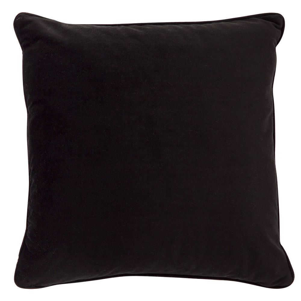 Serene Square Feather Cushion - Leopard Chenille w Black Velvet