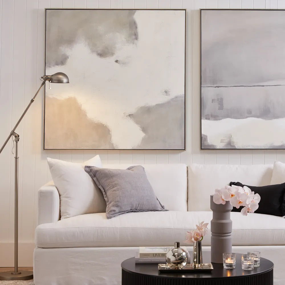 Birkshire Loose Cover 3 Seater Sofa - Off White Linen