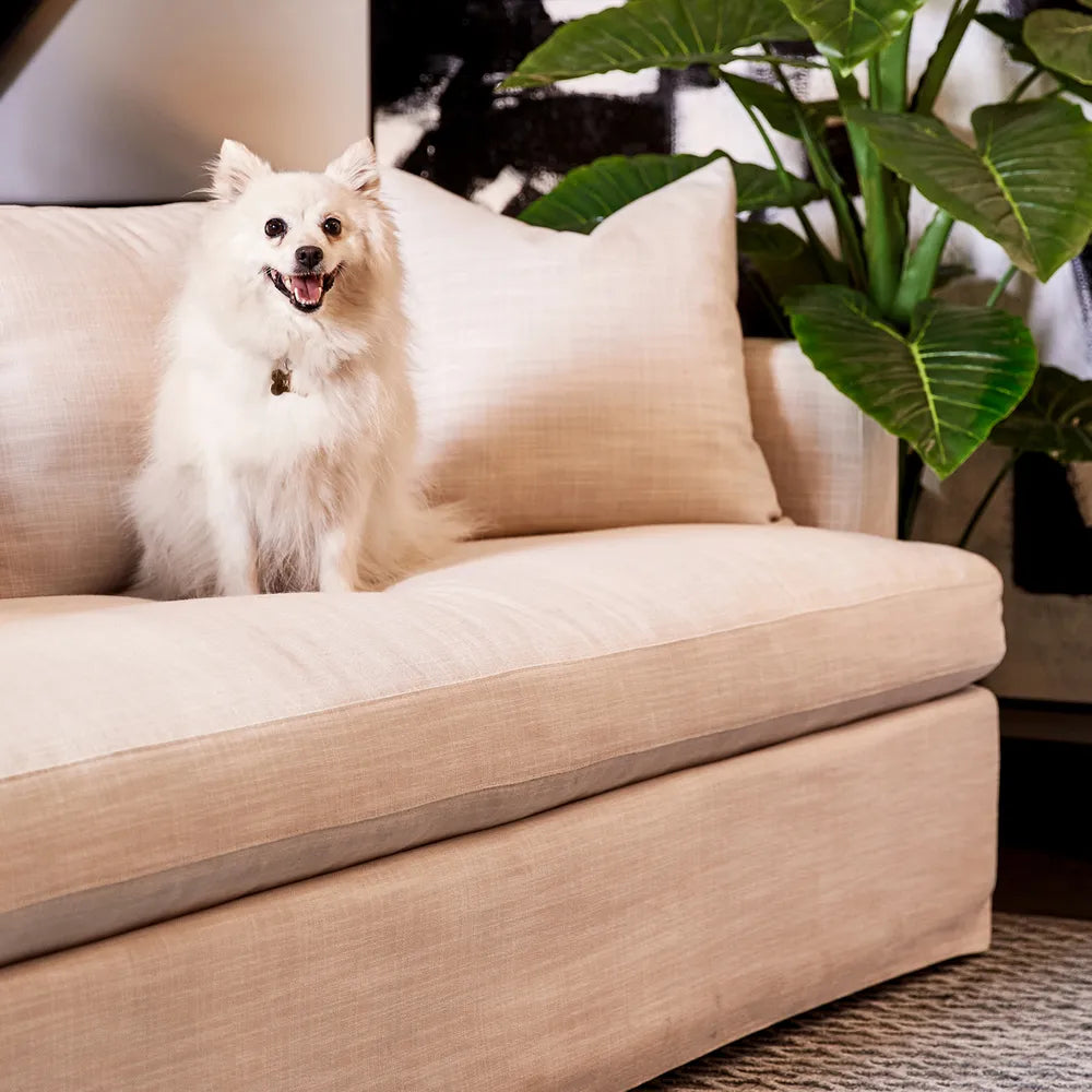 Birkshire Loose Cover 3 Seater Sofa - Off White Linen