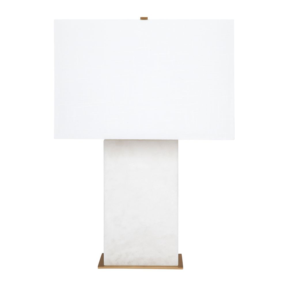 Dominique Alabaster Table Lamp - White