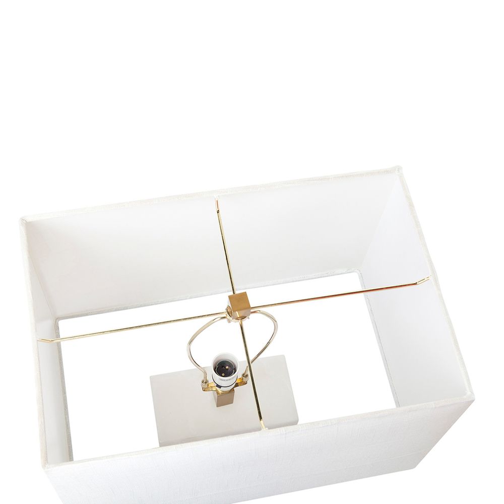Dominique Alabaster Table Lamp - White