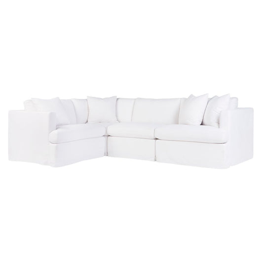 Birkshire Slip Cover Modular Sofa - White Linen Option 2