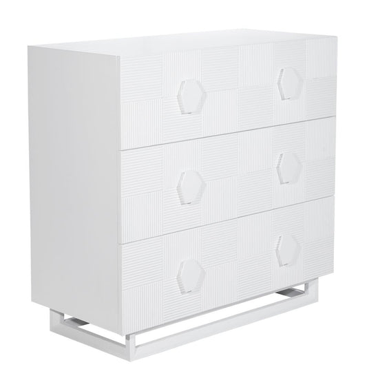 Alton 3 Drawer Chest - White