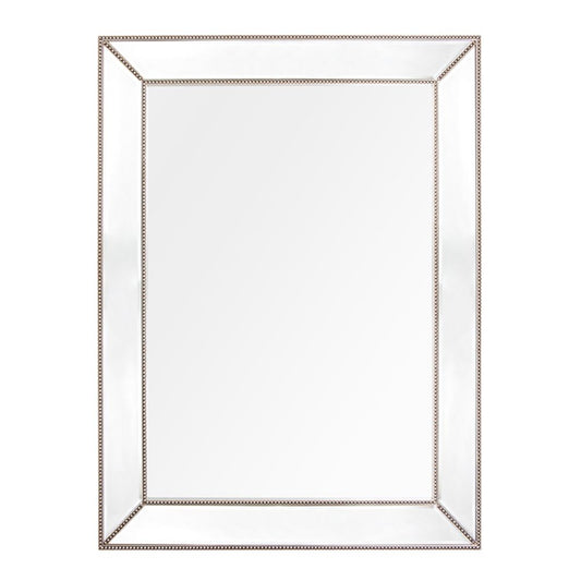 Zeta Wall Mirror - Large Antique Silver
