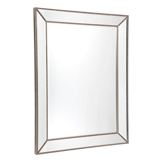 Zeta Wall Mirror - Large Antique Silver