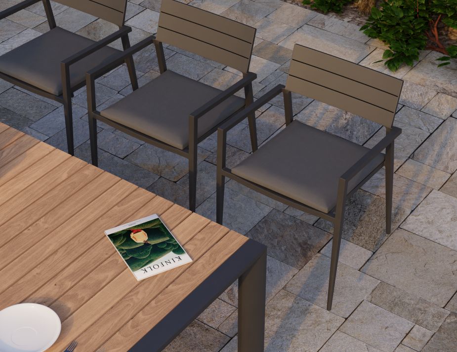 Halki Stackable Outdoor Chair - Charcoal
