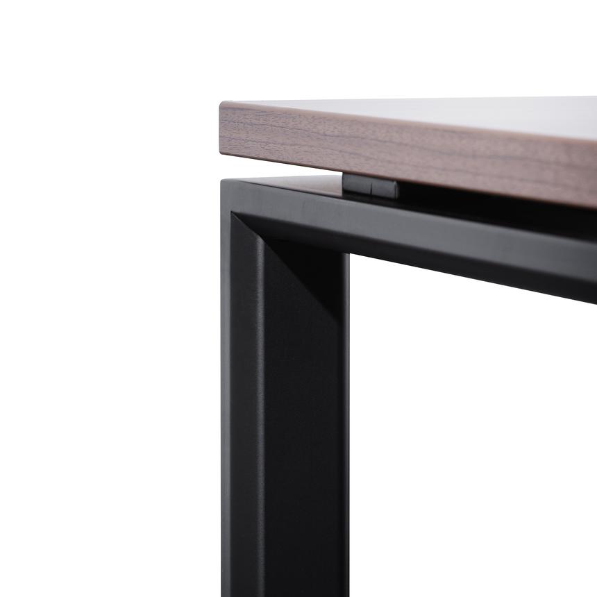 1.8m Executive Desk Left Return with Black Legs - Walnut