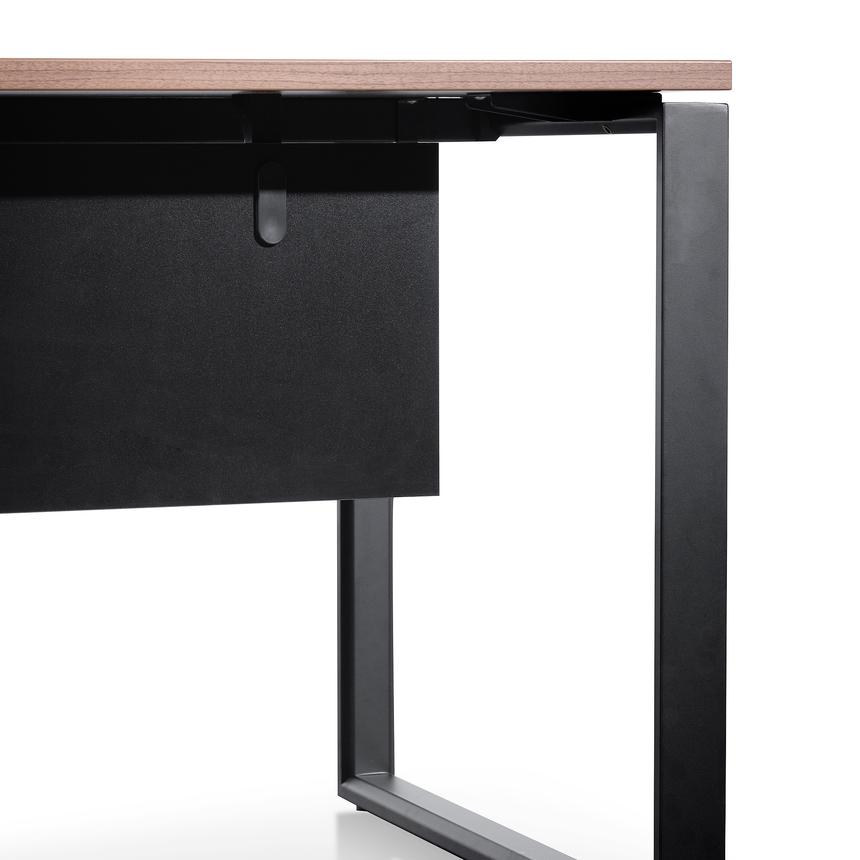 1.8m Executive Desk Right Return with Black Legs - Walnut