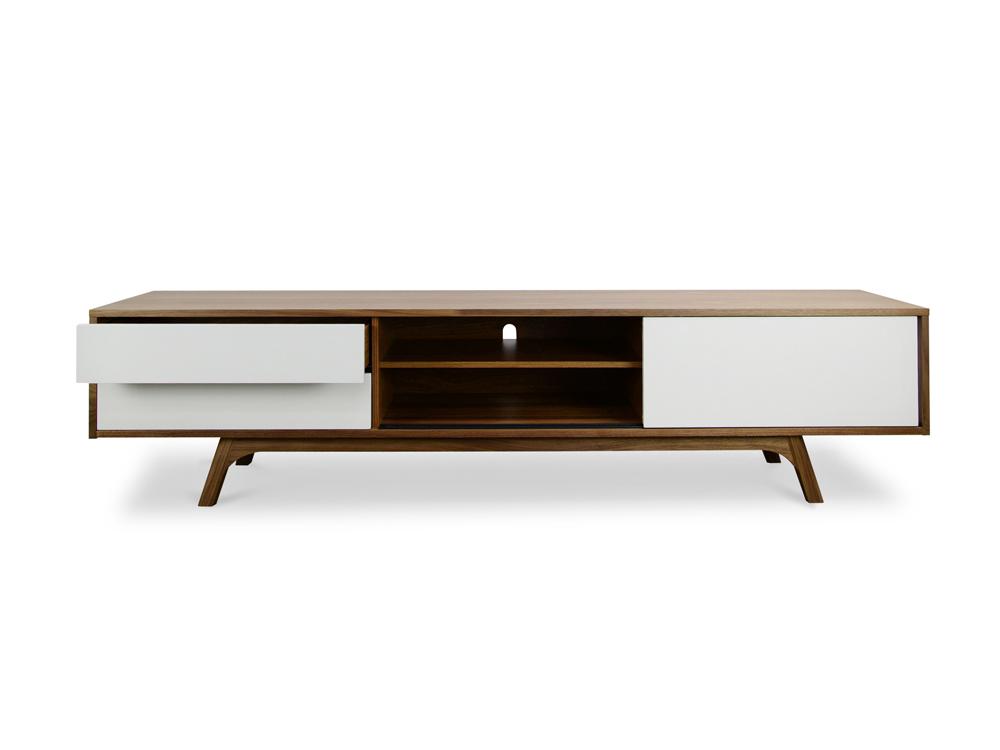 2.1m Entertainment TV Unit - Walnut