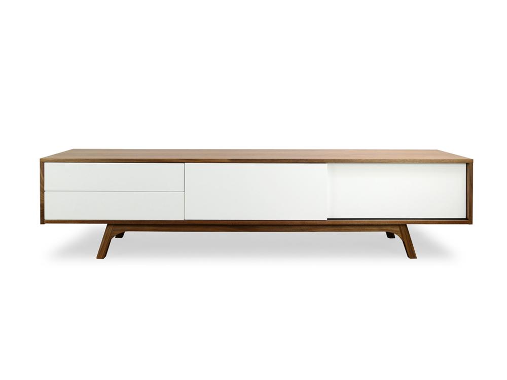 2.1m Entertainment TV Unit - Walnut
