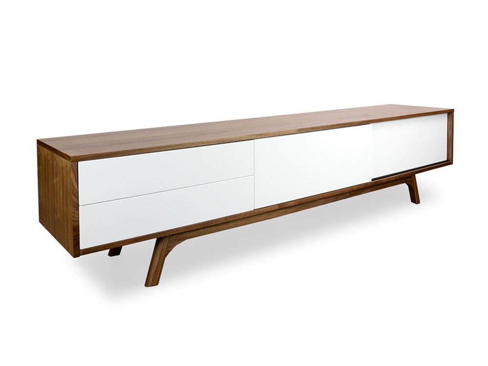 2.1m Entertainment TV Unit - Walnut