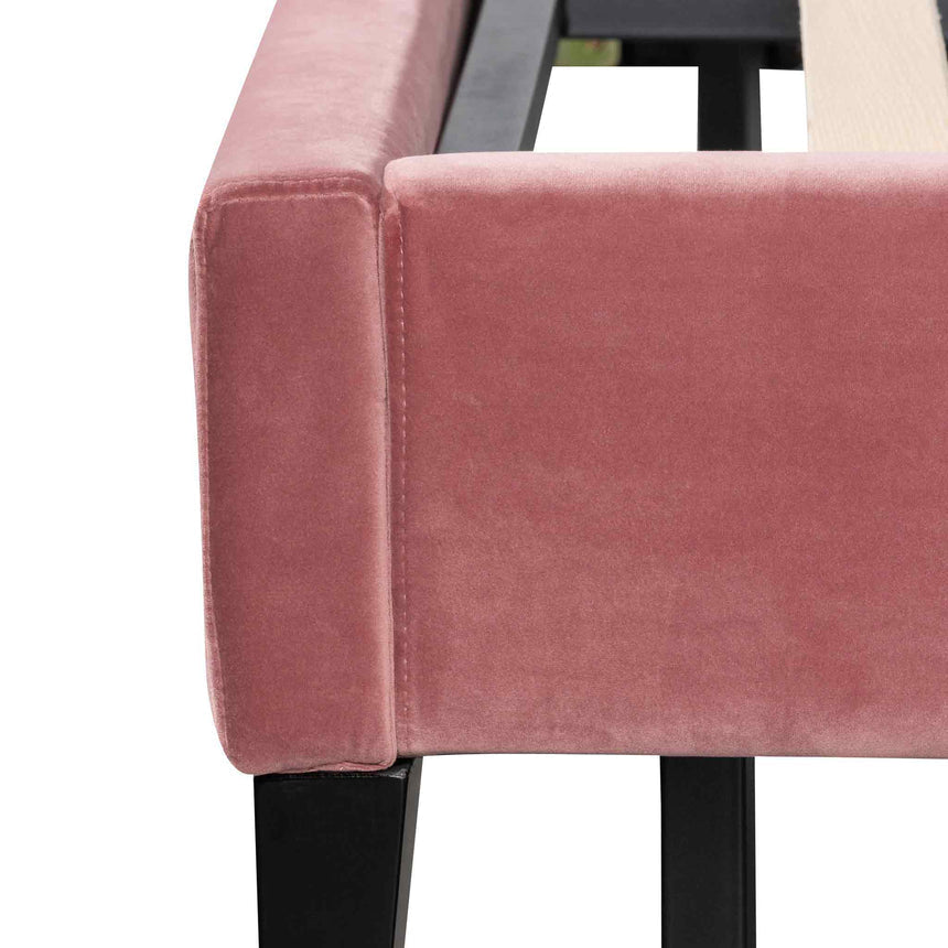King Bed Frame - Blush Peach Velvet