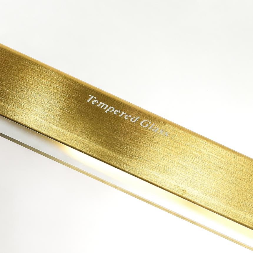 1.3m Glass Coffee Table - Gold Base