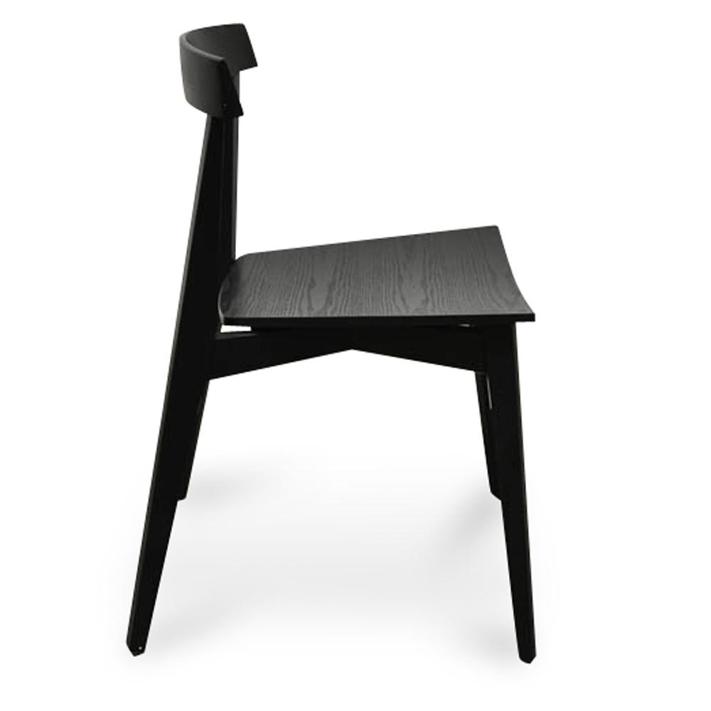Set of 2 - Jira Wood Dining Chair - Black