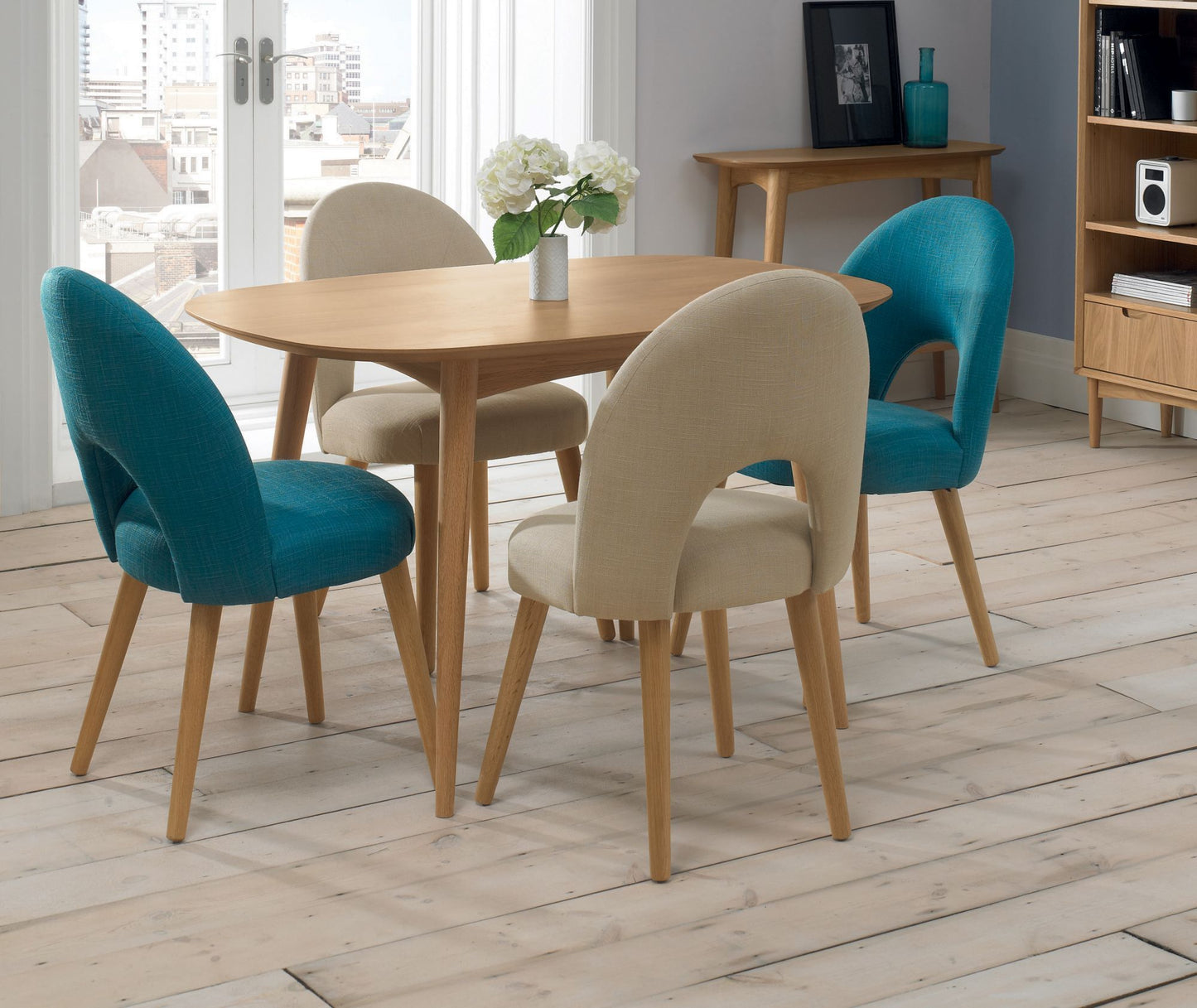1.3m Fixed Dining Table - Natural