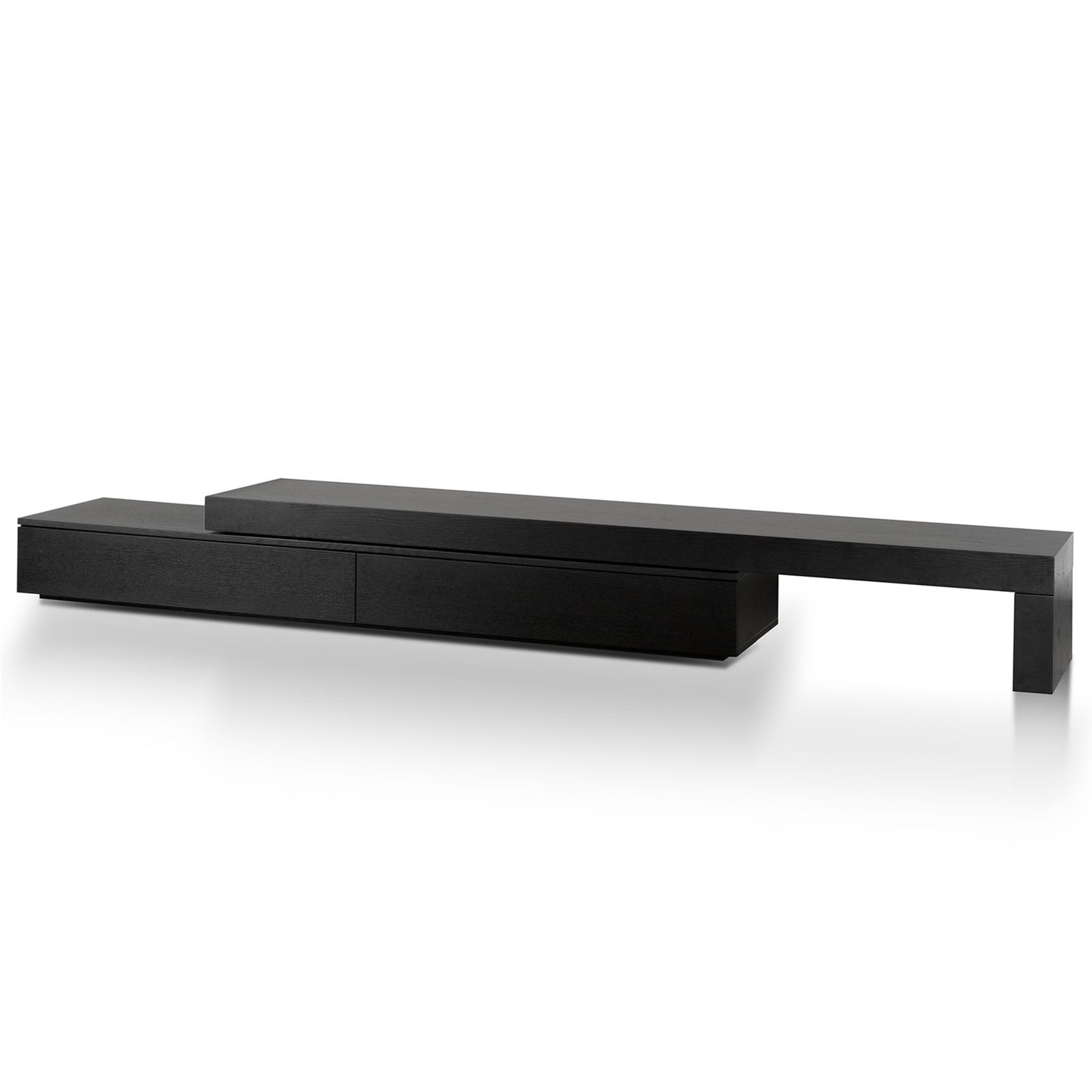 Extendable Entertainment TV Unit - Black Oak