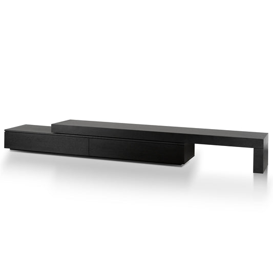 Extendable Entertainment TV Unit - Black Oak