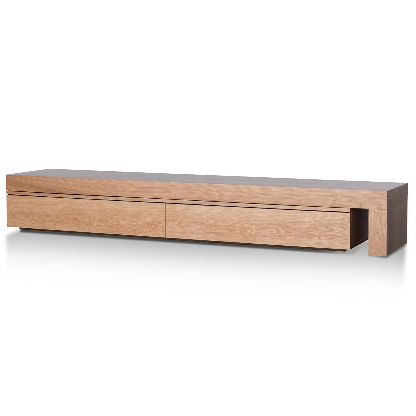 Extendable TV Entertainment Unit - Natural Oak