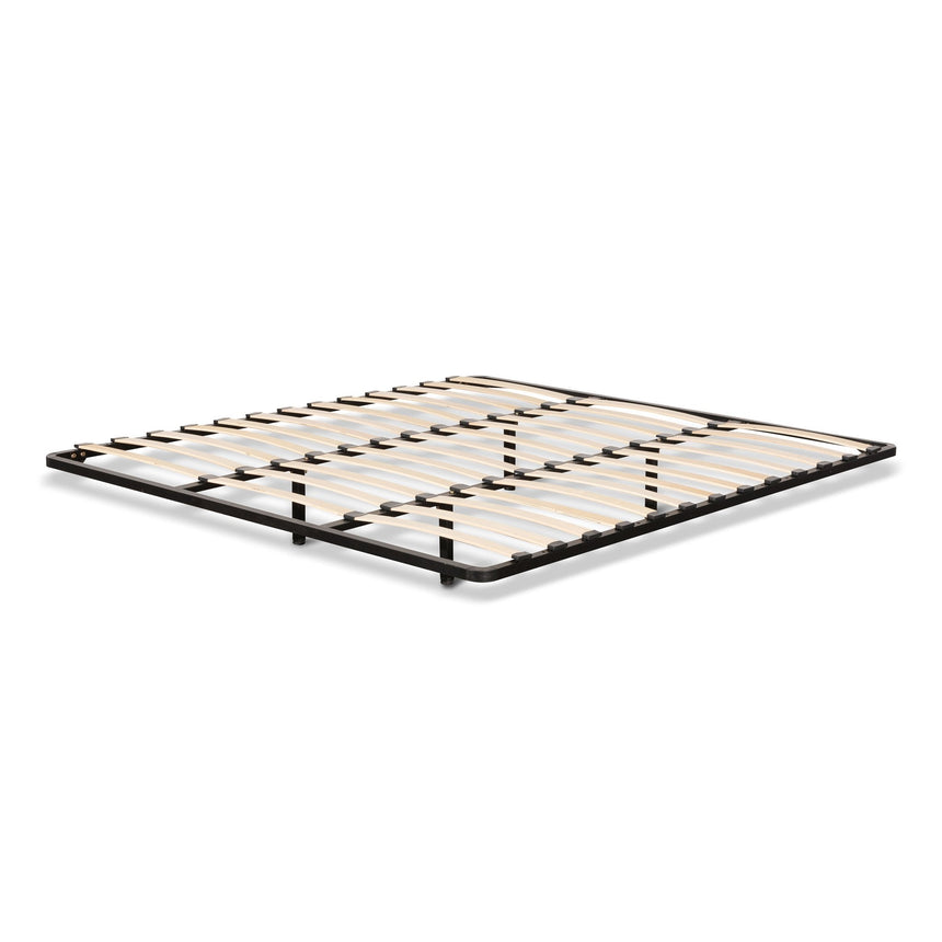 King Sized Bed Frame - Ivory White Boucle with Storage