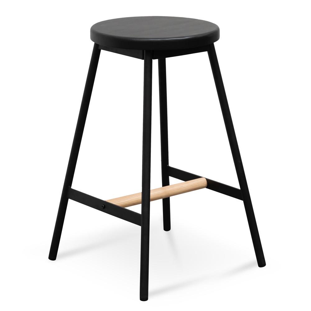 Leo Timber Bar Stool - Black - Last One