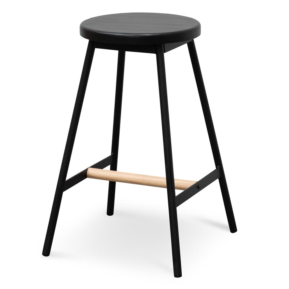 Leo Timber Bar Stool - Black - Last One