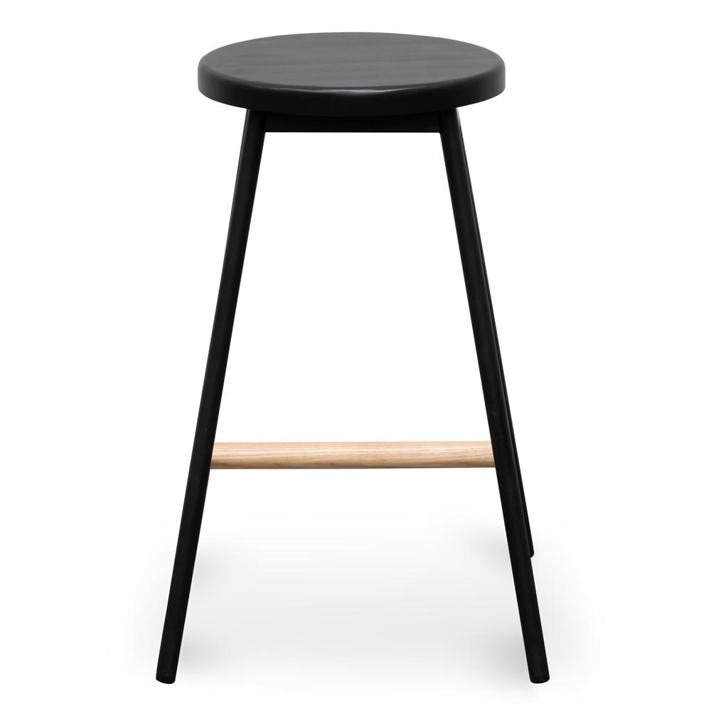 Leo Timber Bar Stool - Black - Last One