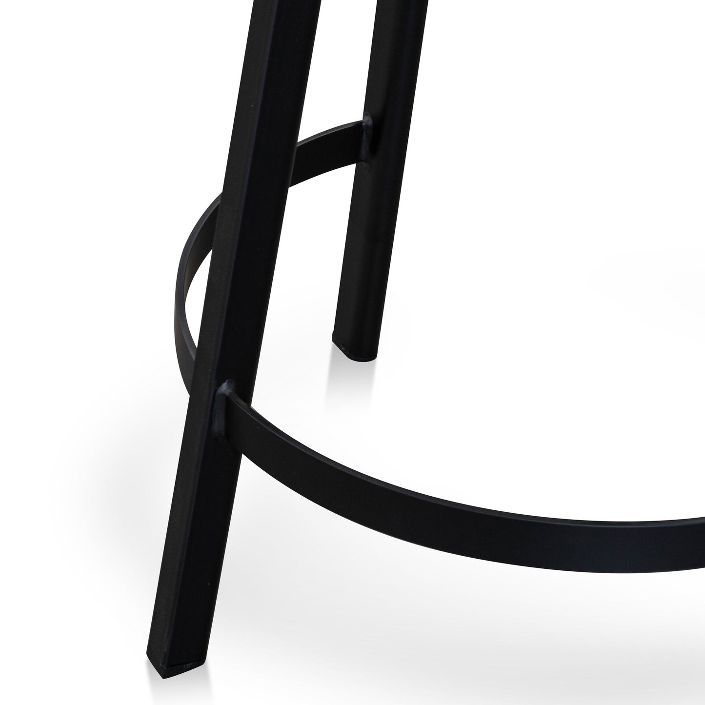 Lewis 65cm Bar Stool - Natural and Matt Black Leg