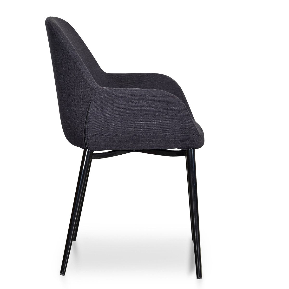 Ex Display - Lynton Fabric Dining Chair - Black