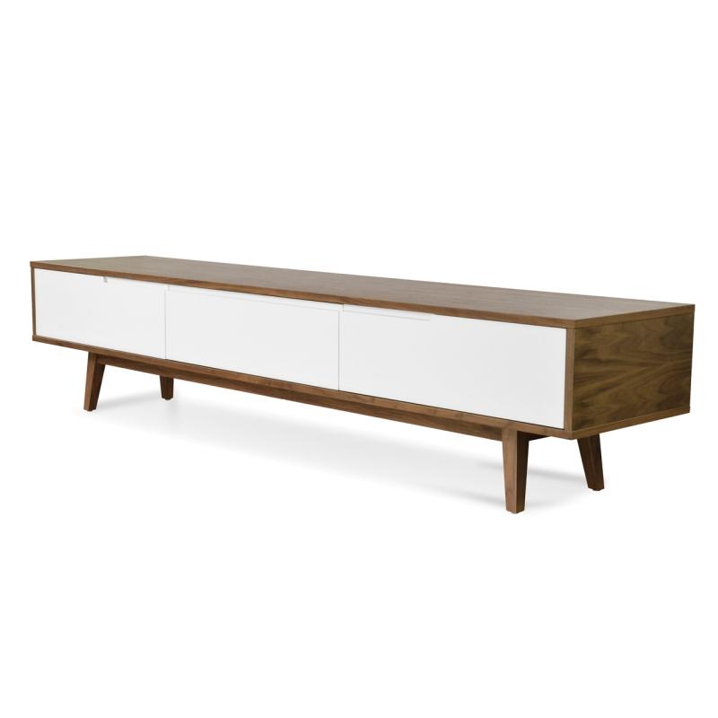 2.1m Lowline TV Entertainment Unit - Walnut