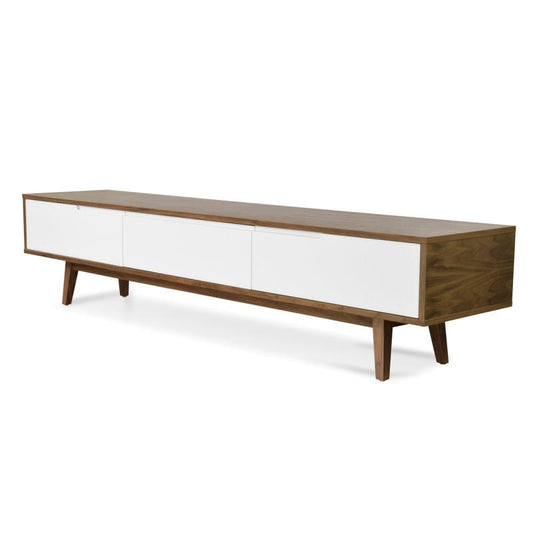 2.1m Lowline TV Entertainment Unit - Walnut