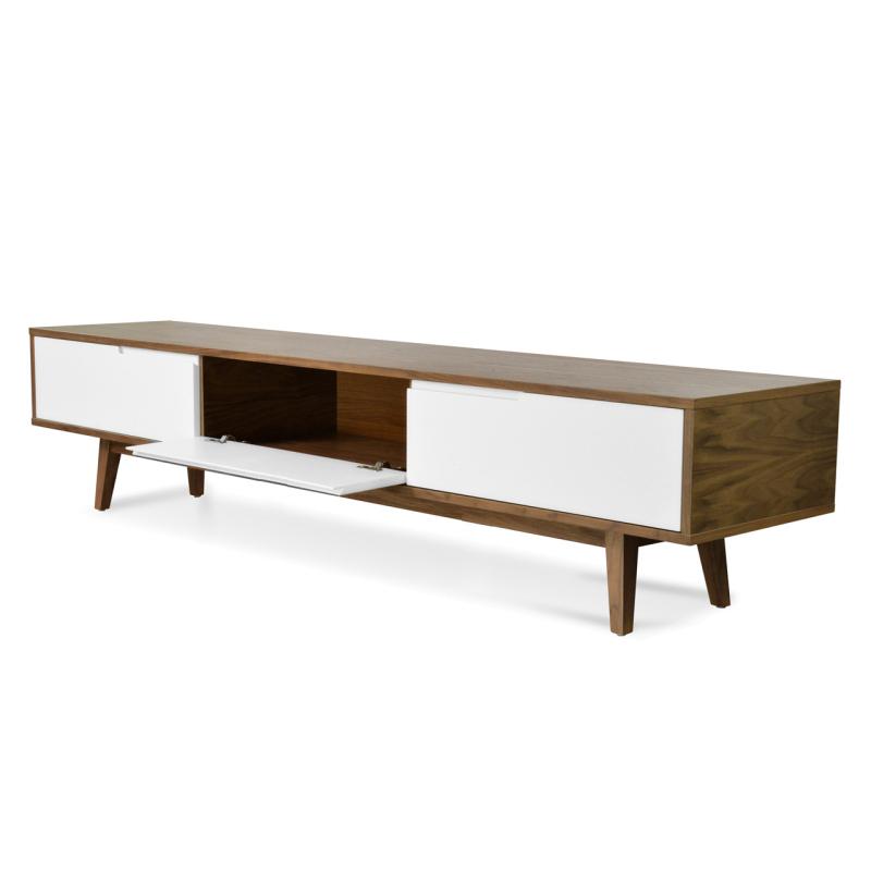 2.1m Lowline TV Entertainment Unit - Walnut