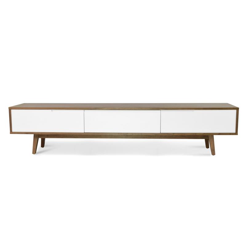 2.1m Lowline TV Entertainment Unit - Walnut