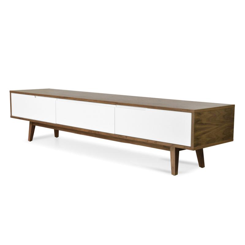 2.1m Lowline TV Entertainment Unit - Walnut