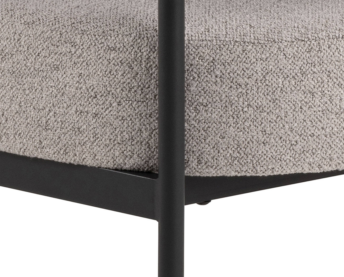 Marlowe Occasional Chair - Black Legs - Oyster Grey Fabric