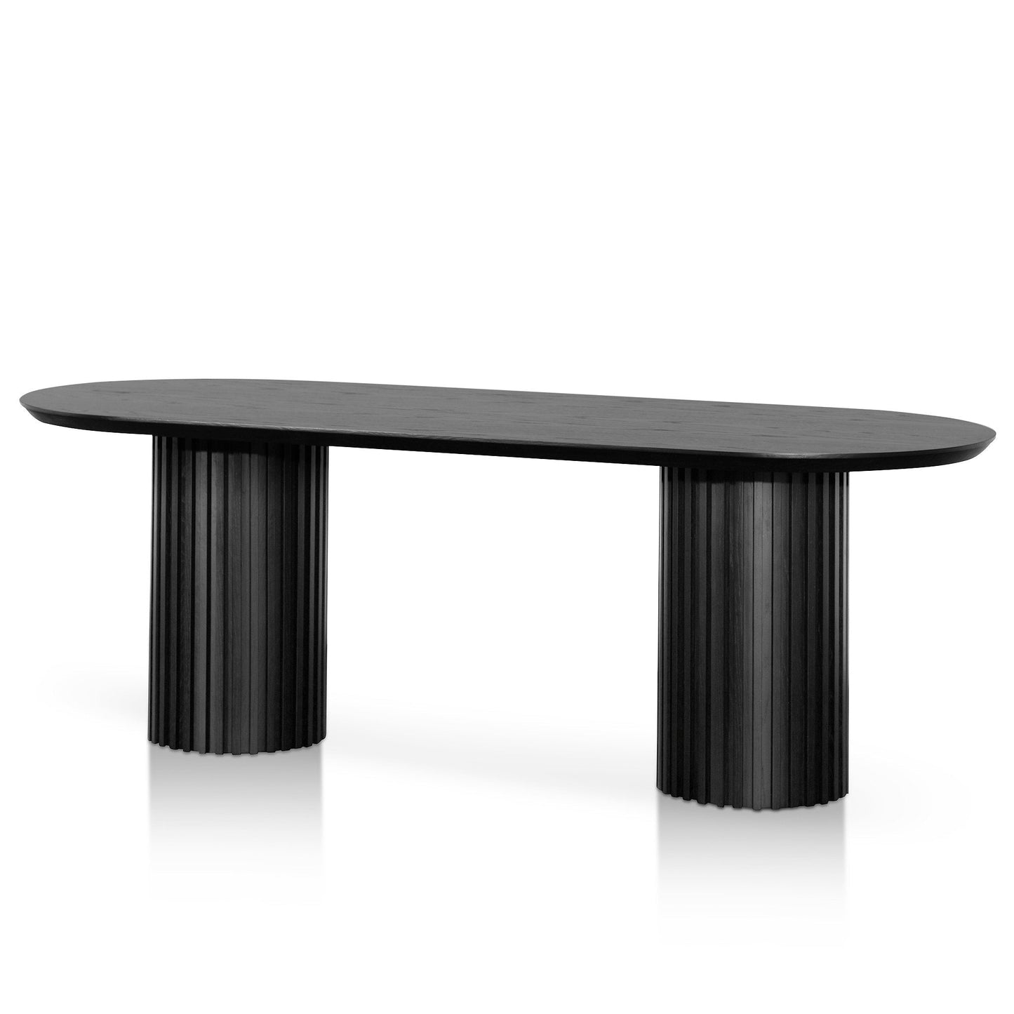 Ex Display - Marty 2.2m Wooden Dining Table - Black Oak