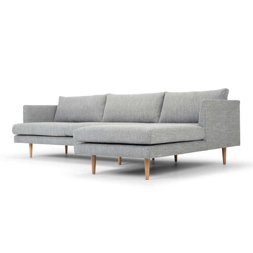 3 Seater With Right Chaise Sofa - Graphite Grey with Natural Legs