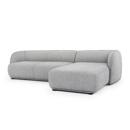 3 Seater Right Chaise Sofa - Graphite Grey