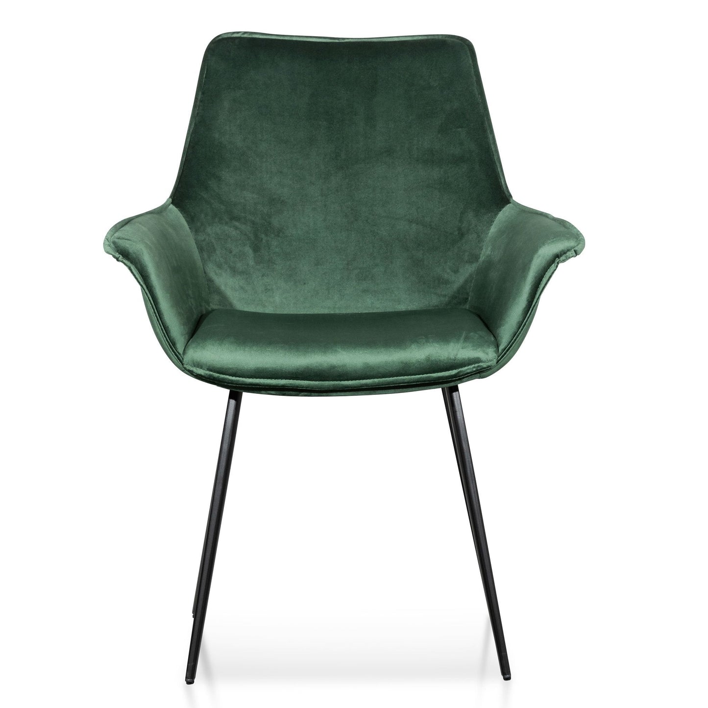 Ex Display - Nola Dining Chair - Dark Green Velvet