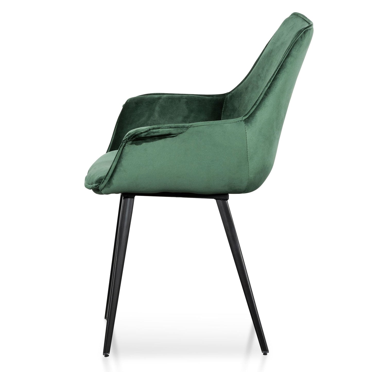 Ex Display - Nola Dining Chair - Dark Green Velvet