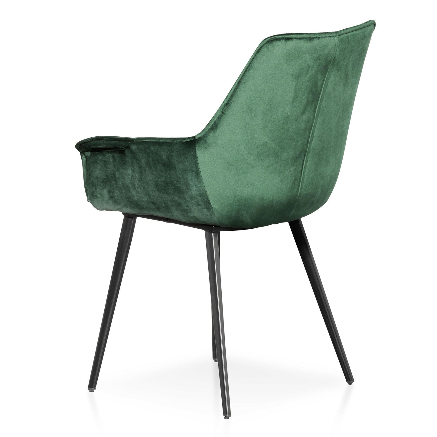 Ex Display - Nola Dining Chair - Dark Green Velvet