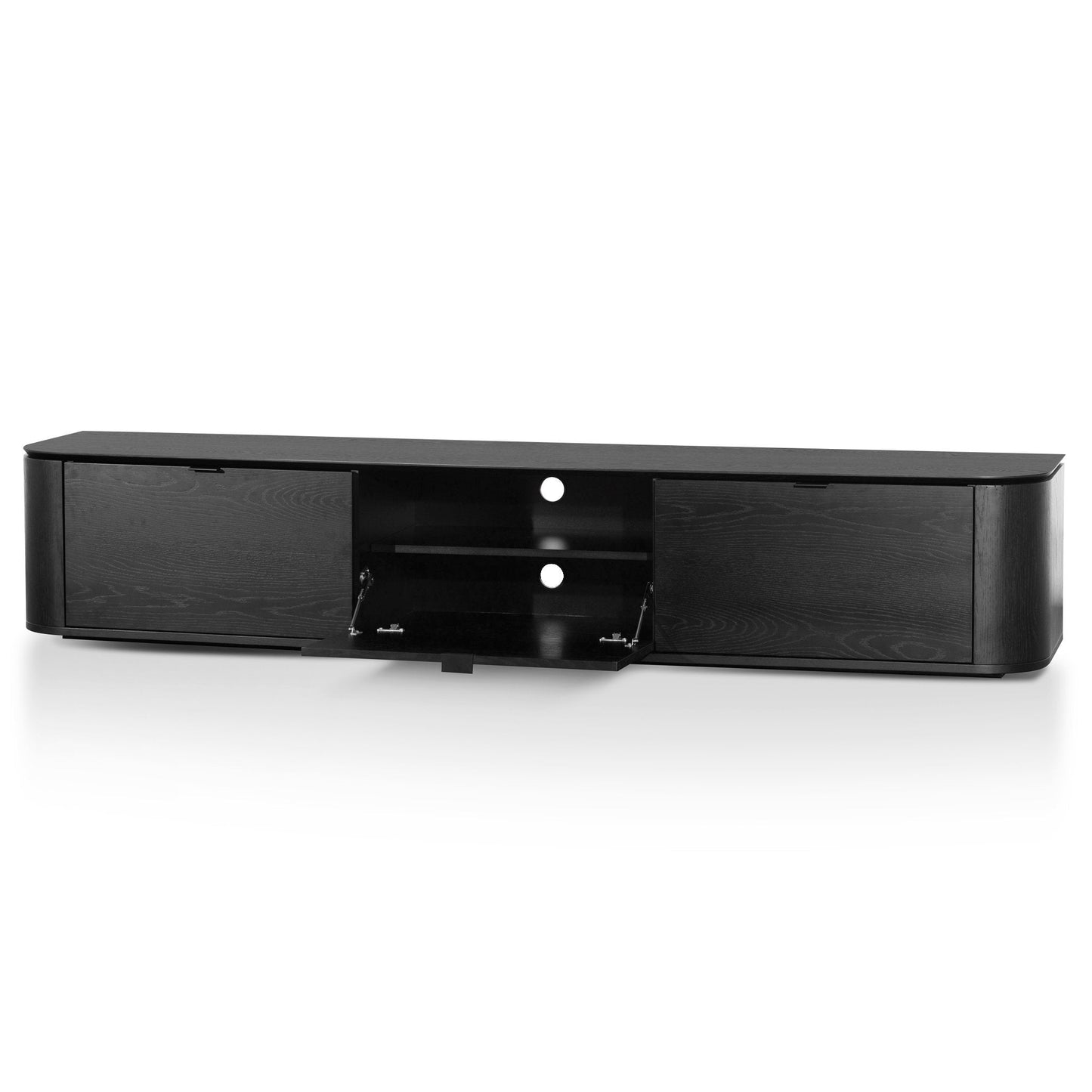 2.4m TV Entertainment Unit - Black Oak