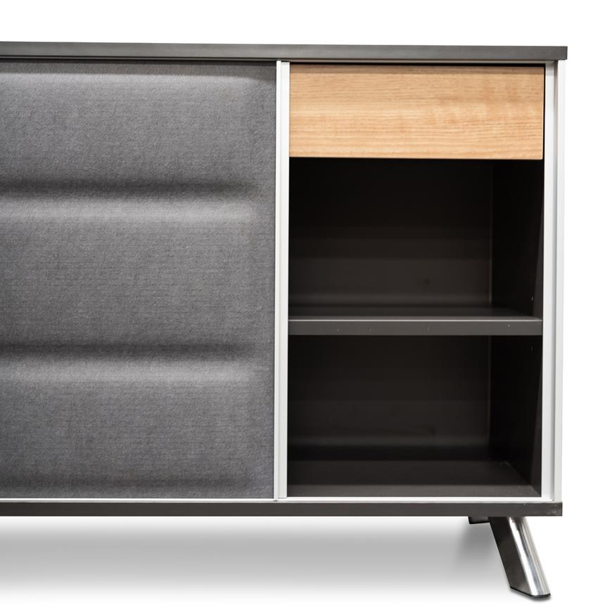2m Right Return Office Desk - Natural - Black