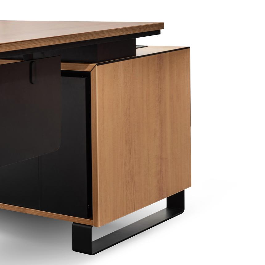 2.3m Left Return Office Desk - Natural