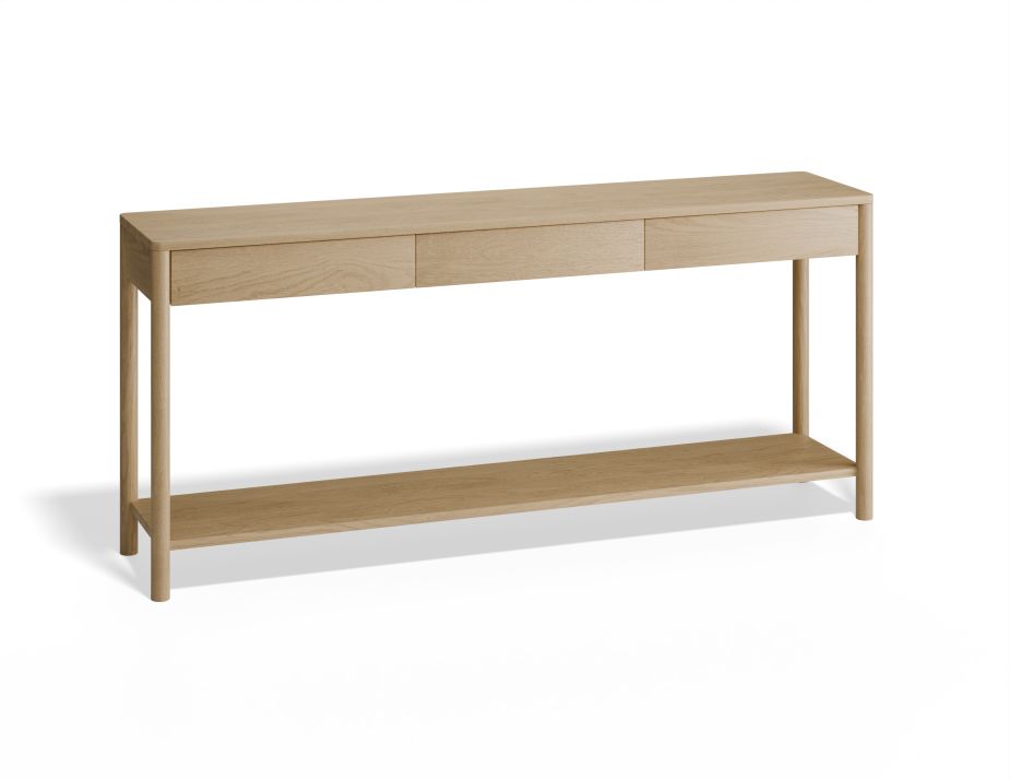 Nordica Console Table in Solid Oak - 172cm