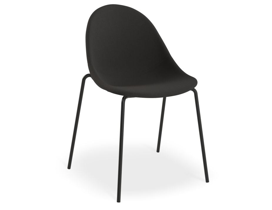 Pebble Fabric Upholstered Chair - Anthracite