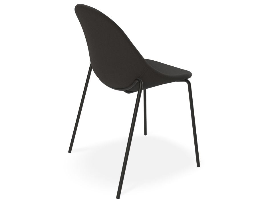 Pebble Fabric Upholstered Chair - Anthracite