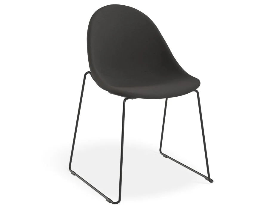Pebble Fabric Upholstered Chair - Anthracite