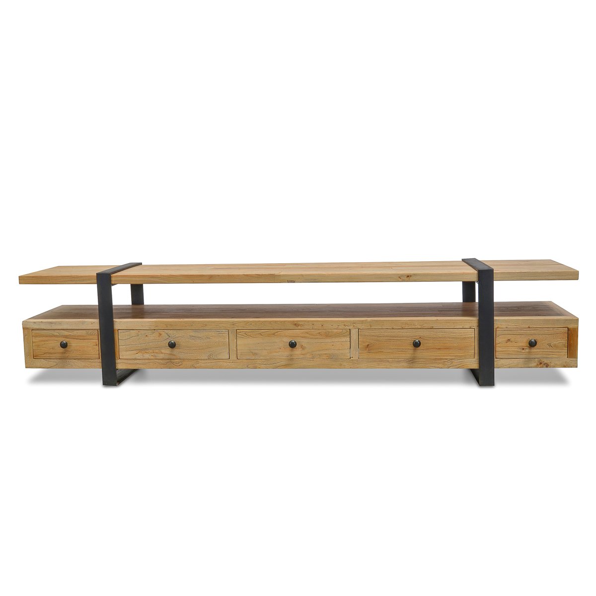 Reclaimed Elm Lowline 2.2m TV Entertainment Unit
