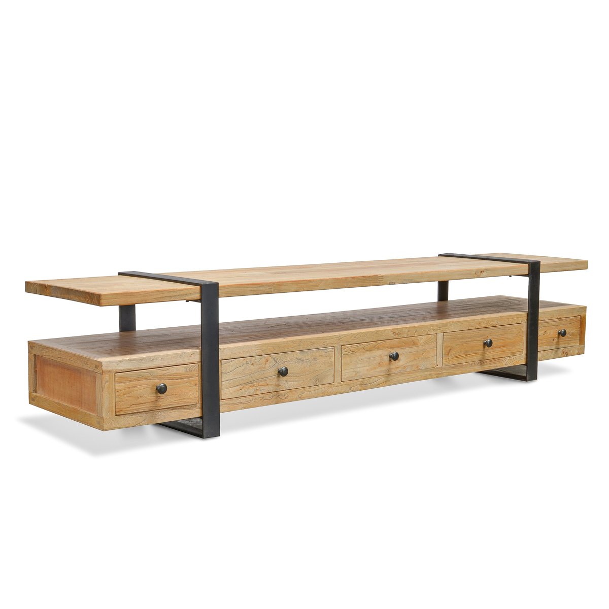 Reclaimed Elm Lowline 2.2m TV Entertainment Unit
