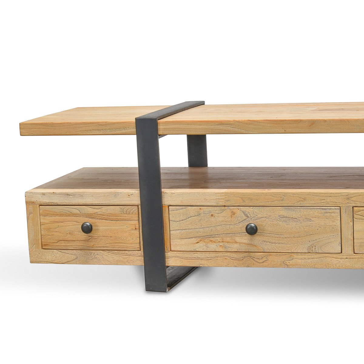 Reclaimed Elm Lowline 2.2m TV Entertainment Unit